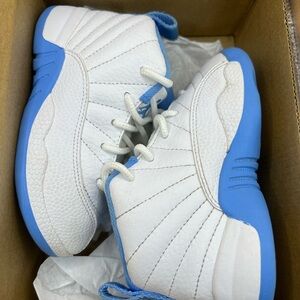 Nike Jordan 12 Retro Kids Sneakers - White and Blue